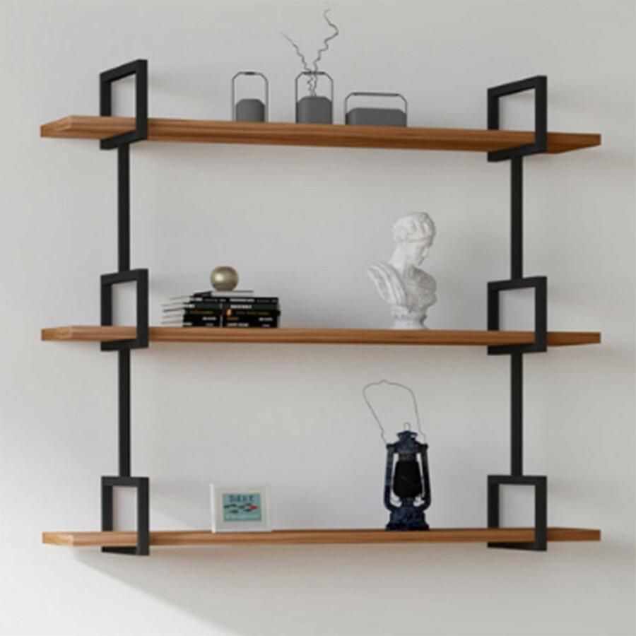 Asir Wandplank Okkernoot 87 x 22 5 x 76 cm