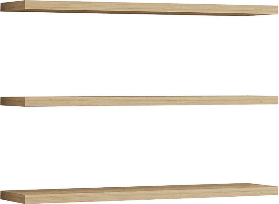 Hannah Home Giga Meubel Wandplank Naturel Set Van 3 60x14 5x1 8cm Boss - Foto 2