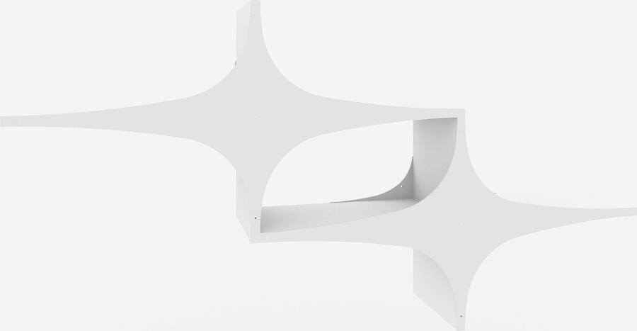 Asir Wandplank Wit 135 x 20 x 69 cm - Foto 2