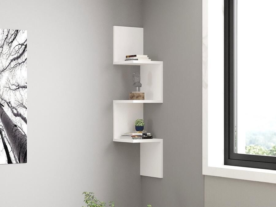 Asir Wandplank Wit 25 x 25 x 105 4 cm