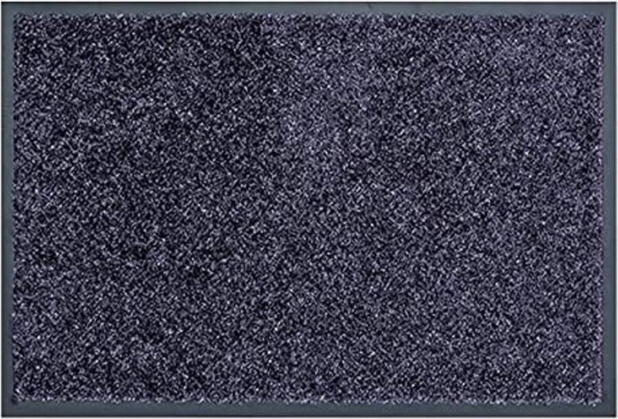 Astra hoogwaardige vuilvangmat binnendeurmat wasbaar op 30° C antisliploper schoenenrek gang keuken blauwgrijs 60x90 cm