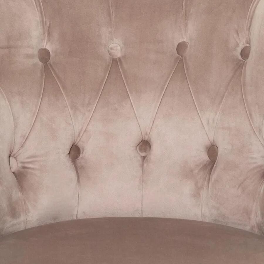 ATMOSPHERA Fauteuil Crapaud En Velours Gristaupe Et Pieds En Bois