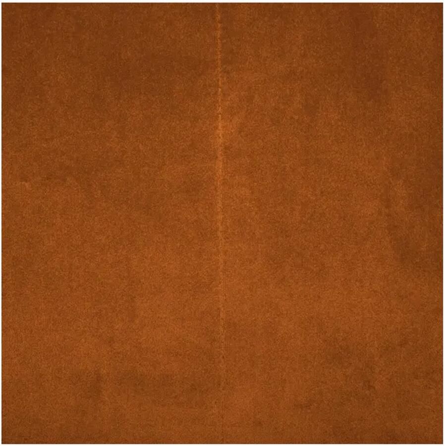 ATMOSPHERA fauteuil van amber fluweel en gouden metalen poten