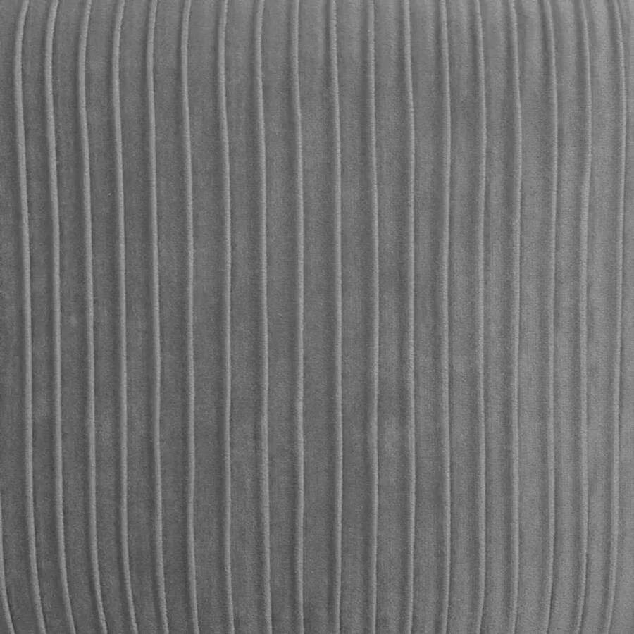 ATMOSPHERA Geplooide kruk van grijs fluweel H 41 cm