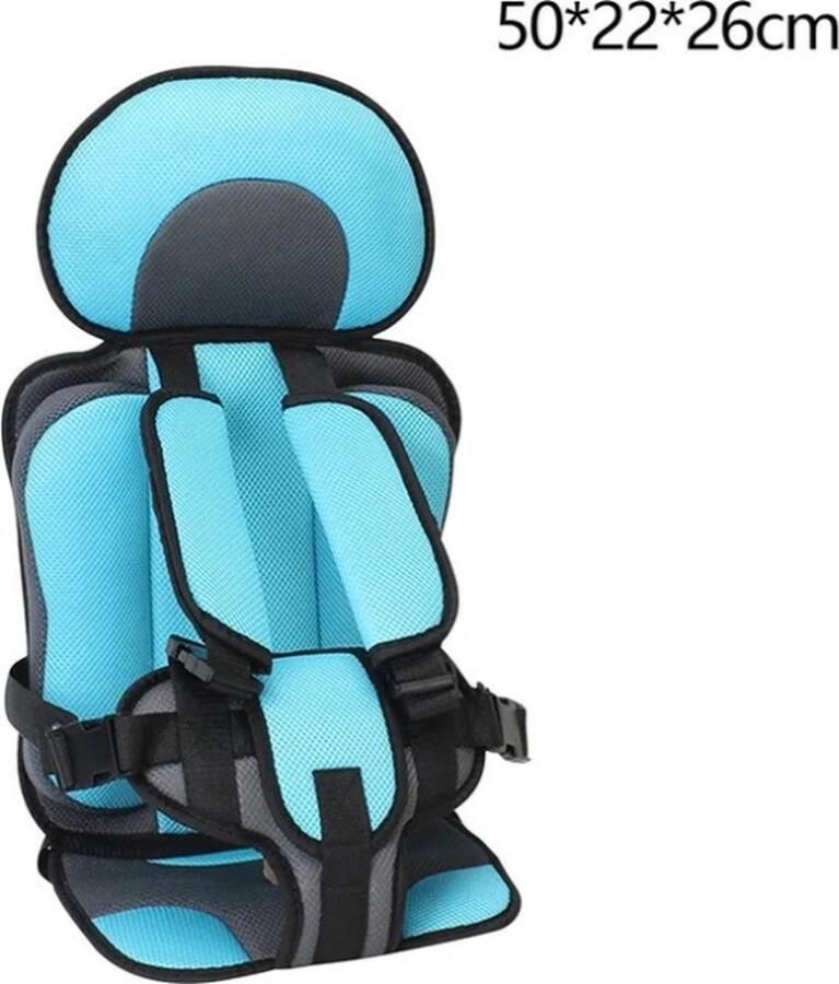 Auto Kinderstoel voor 6 Maanden tot 4 Jaar – Ademend en Verstelbaar Veiligheidsstoeltje met Zitkussen en Draagbare Stoelmat – Geschikt voor Baby's en Peuters – 50x22x26 cm