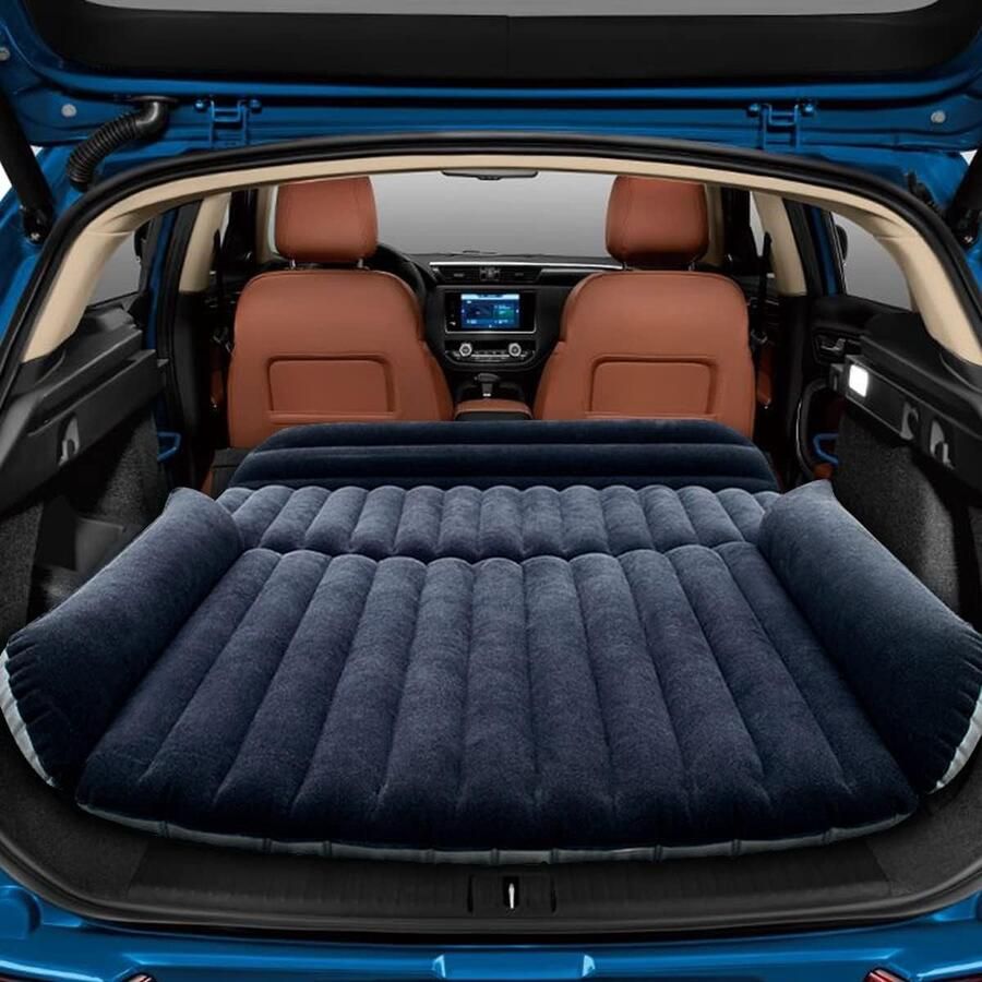 Auto luchtbed Auto matras Autoluchtmatras met luchtpomp dik opblaasbaar SUV-bed voor outdoor camping reizen