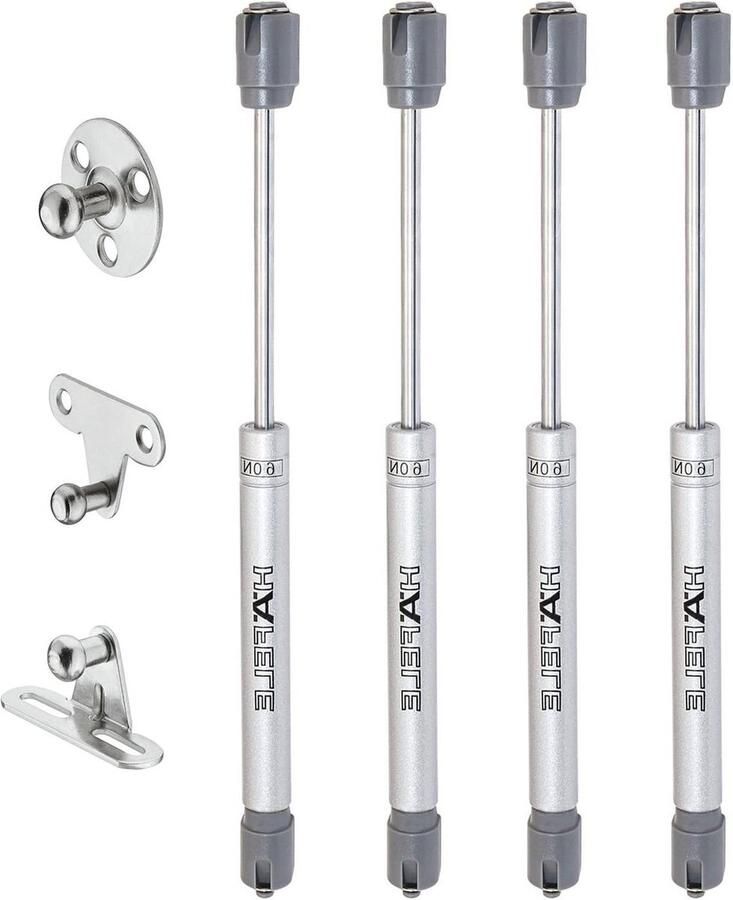 Automatische Deksel Stay 60N Keukenkast Cupboard Wardrobe Deur Hydraulische Veergas Strut Piston Pneumatische Ondersteuning Flap Fittingen Zacht Openingsmechanisme Pack van 4