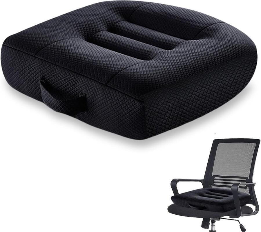 Autostoel Verhoger Zitkussen : 40 x 40 cm Orthopedisch Ergonomisch Zitkussen Extra Grote Stoel Zitkussen geschikt voor Bureaustoel Auto Rolstoel Zitkussen of Verhoger voor