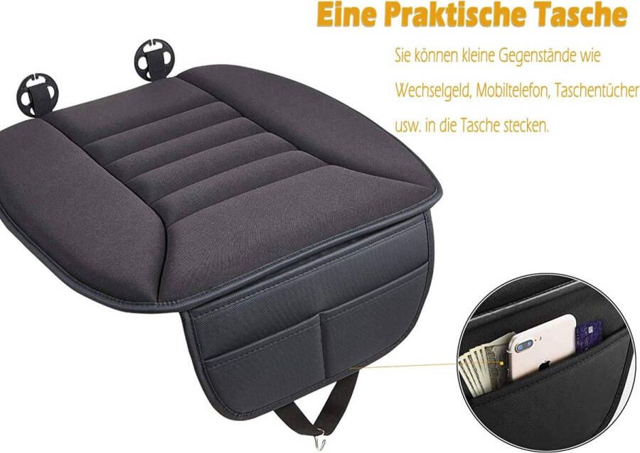 Autostoelkussen memory foam orthopedisch stoelkussen comfortabel kussen geschikt voor een autostoel bureaustoel rolstoel en alle andere stoelen (1 stuks)