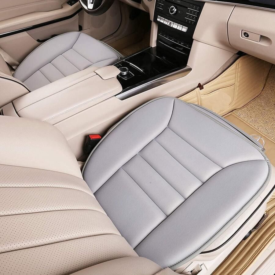 Autostoelkussen memory foam orthopedisch stoelkussen comfortabel kussen geschikt voor een autostoel bureaustoel rolstoel en alle andere stoelen grijs (1 stuks)