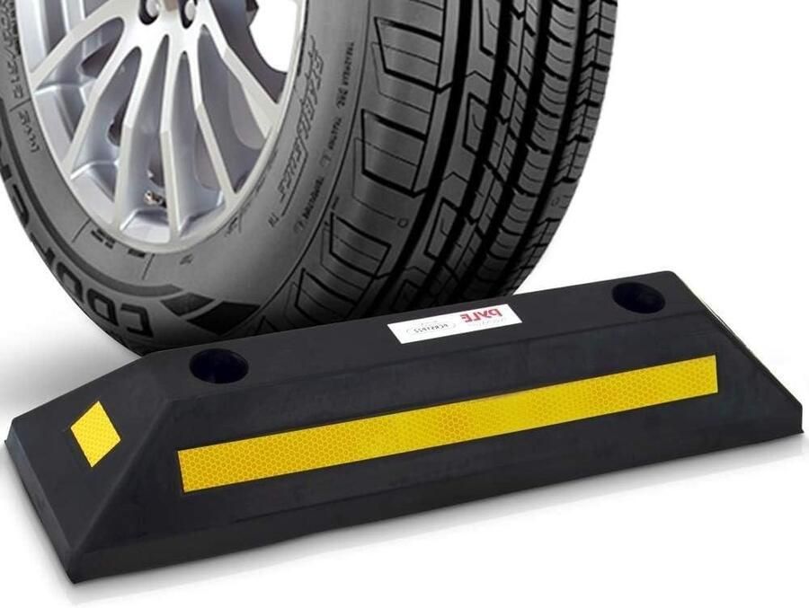 Autowiel Chock Stopper voor Caravans en Parkeerveiligheid Heavy Duty Rubberen Stopper voor Auto's Bestelwagens en Vrachtwagens Zwart