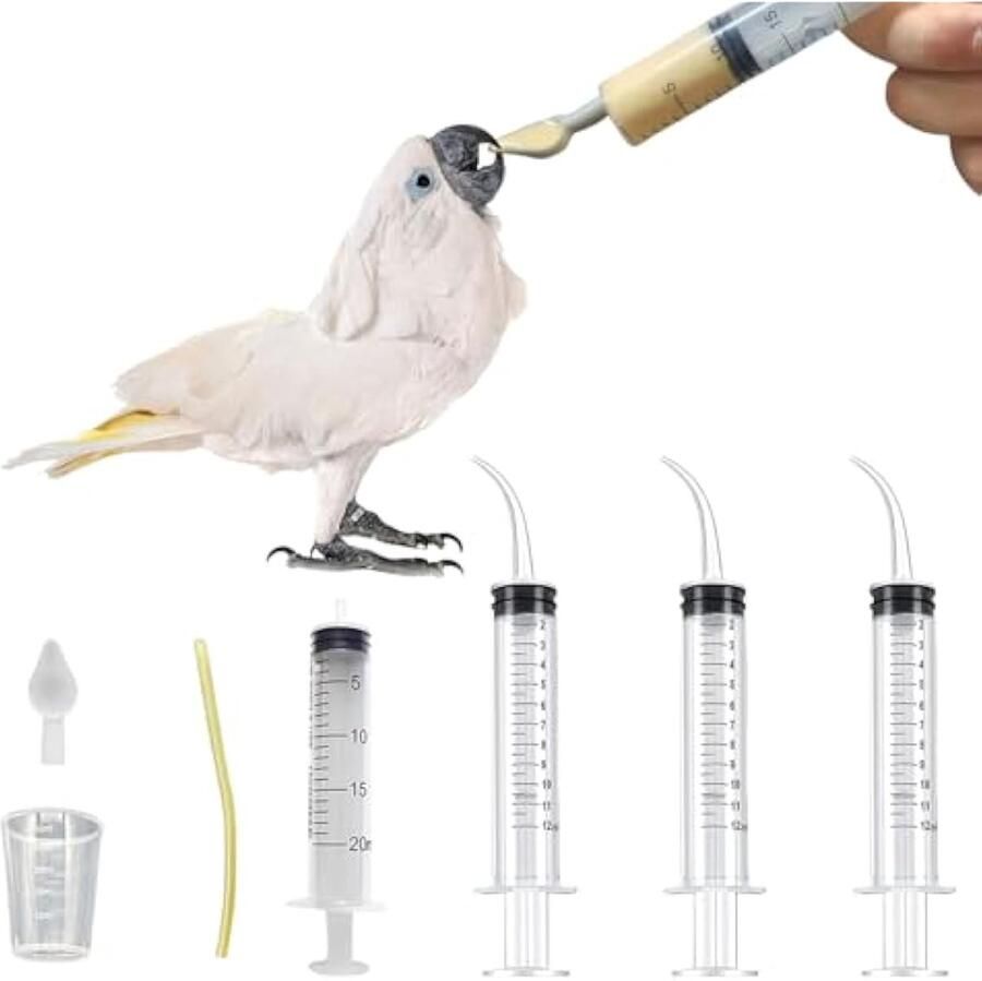 Baby Bird Parrot voederspuit set met gavage buisjes babyvogels papegaaien beschikking spuiten handvoeding spuit voor het voeden van melkvogels papegaaien klein