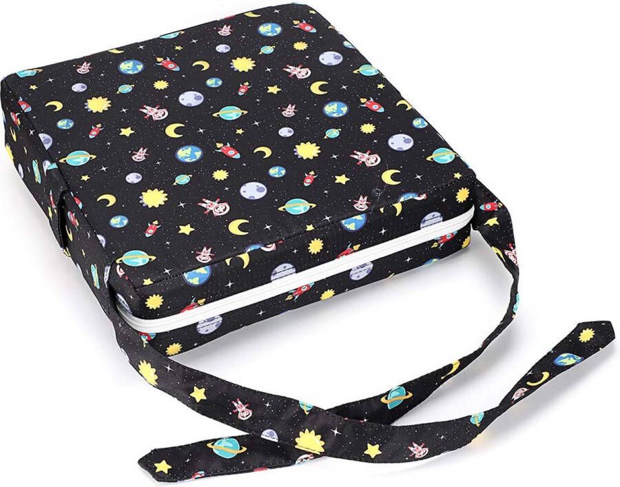 Baby Peuter Kind Baby Demontabel Verstelbaar Wasbaar Zitverhoger met riemen Eetkamerstoel Stoelkussen Stoelverhoger Kussen Reisopslag (Sterrenhemel)