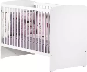 BABYPRIJS Babybed 120x60 3 posities Wit Nieuw Basic
