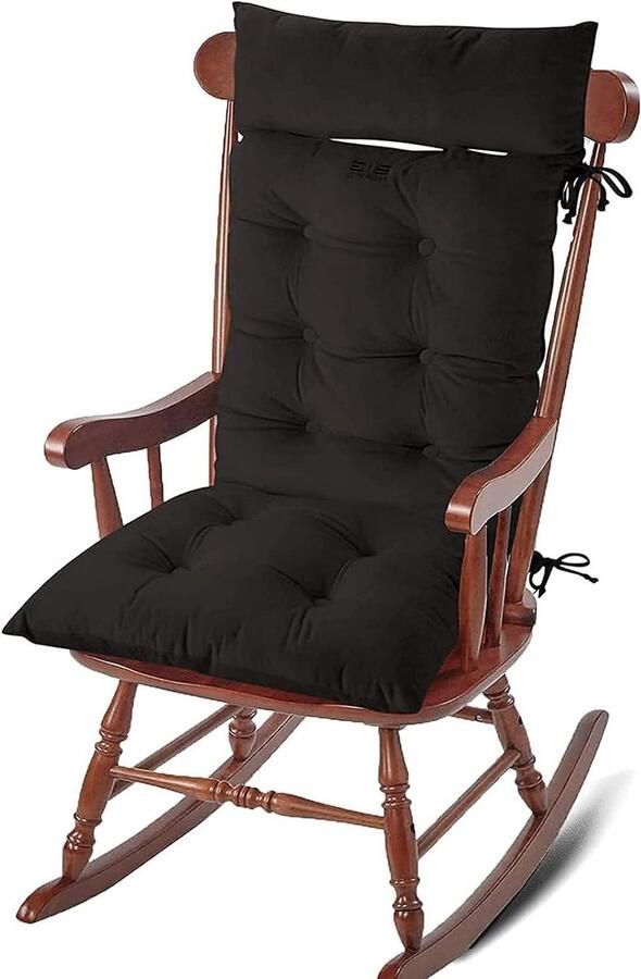 Back Cushion for Sun Lounger Deck Chair Garden Bench Office Indoor and Outdoor Use Thick and Soft Upholstery 11 x 48 x 9 cm Black