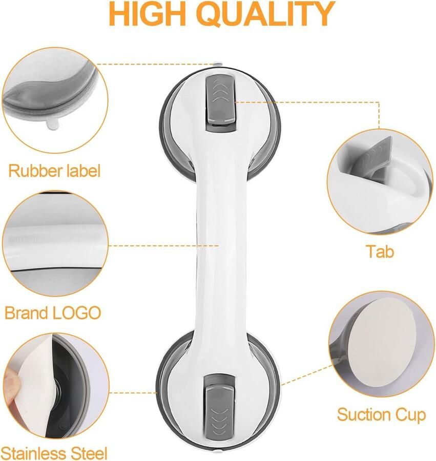 Badkamer beugel -Handgreep Douche Badkamer Roestvrij 2 stuks