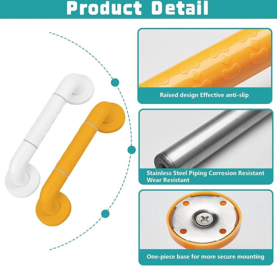 Badkamer beugel -Handgreep Douche Badkamer Roestvrij 2 stuks