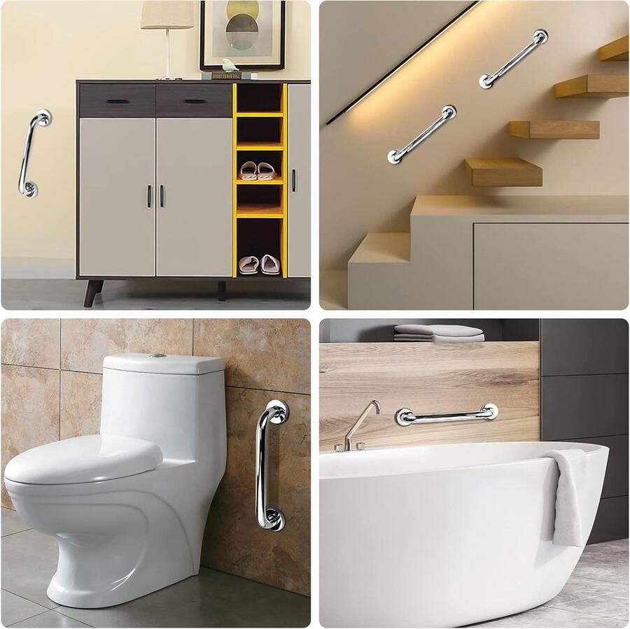 Badkamer beugel -Handgreep Douche Badkamer Roestvrij 2 Stuks