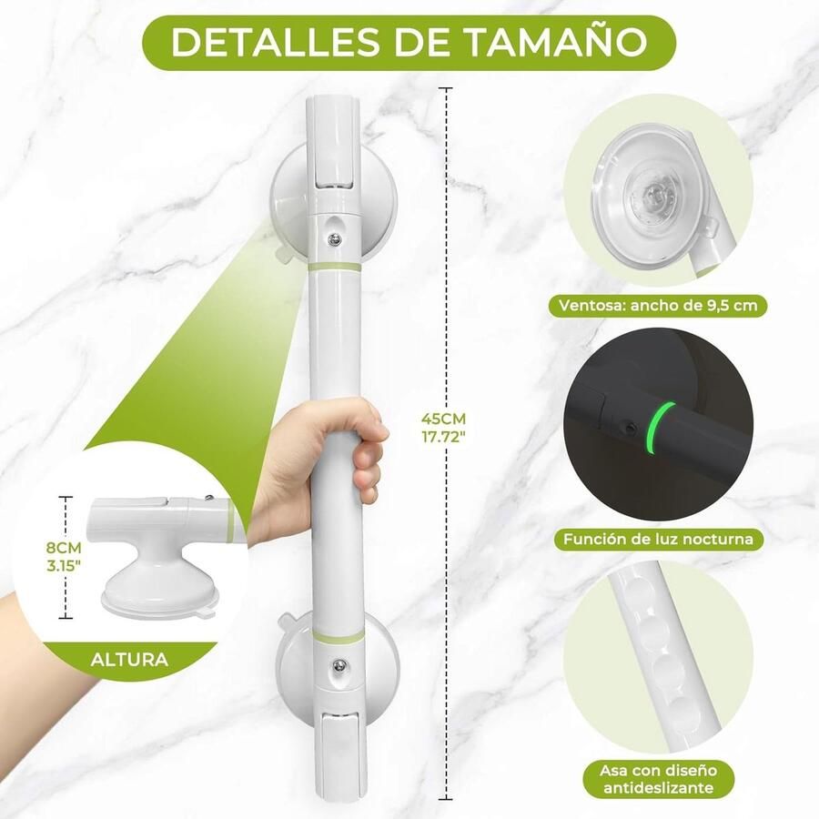 Badkamer beugel -Handgreep Douche Badkamer Roestvrij (2pcs)