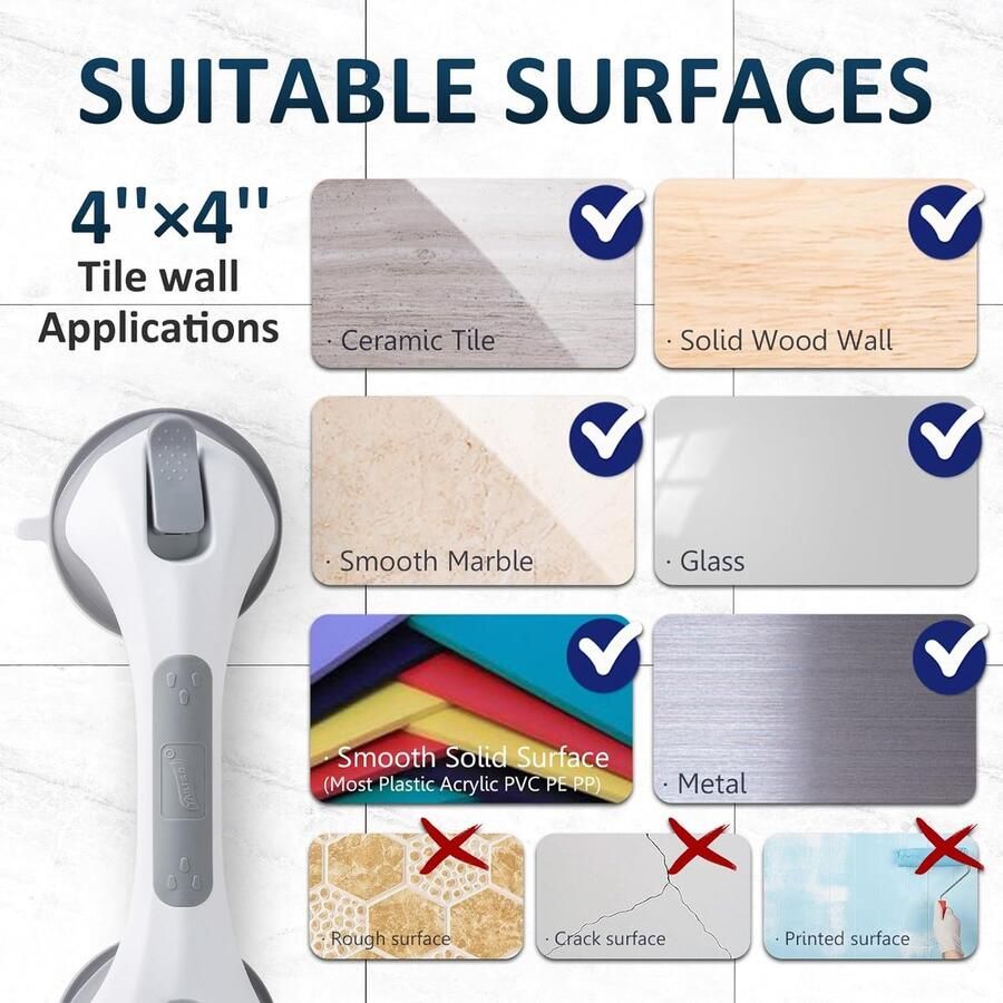 Badkamer beugel -Handgreep Douche Badkamer Roestvrij Set van 2