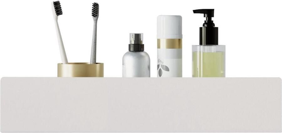 Badkamer-plank doucheplank roestvrij staal wandrek badkamer wit 60 cm badkamer muurbeugel