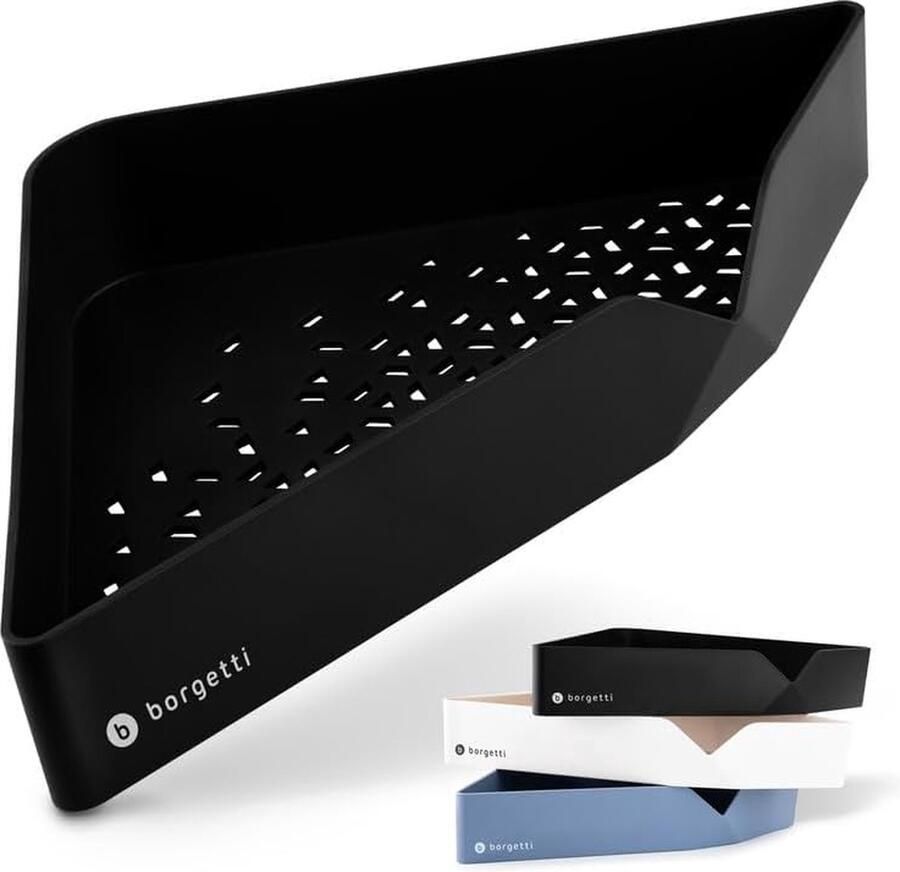 Badkamer Hoekplank Zwart Zelfklevend Kunststof Plank Badkamer als Doucheplank Hoek zonder Boren Badkamer Accessoires Douchemandjes & Doucheplanken Badkamer Organiser of