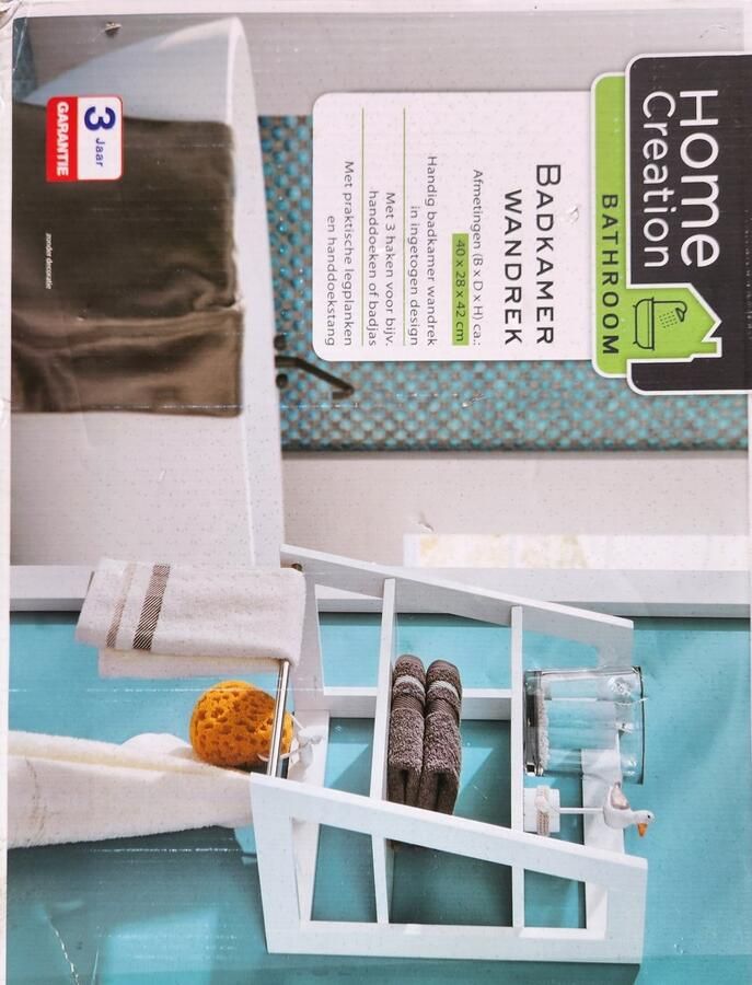 Badkamer wandrek 40x28x42 cm