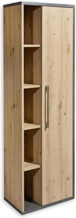 Badkamerkasten hoog hangkast beton grijs arisan eiken Nathan Matera ca. 50 x 160 x 31 cm badkamerkasten hoog