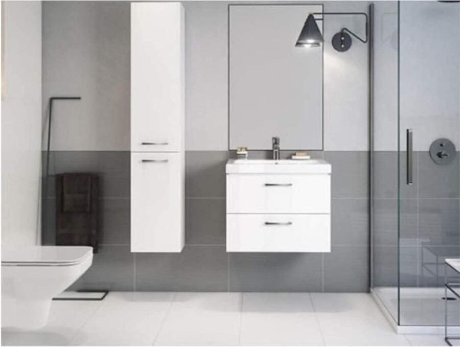 Badkamerkasten hoog Hangkast wit 30 x 150 cm Hangkast deuren Badkamerrek badkamerkasten hoog