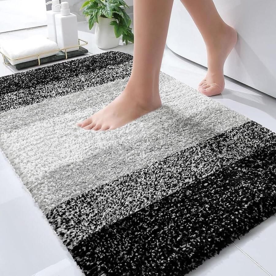 Badkamermat voetmat duurzaam vloermat kleine vloerkleed deur mat binnen keuken tapijten 40x60cm grijs