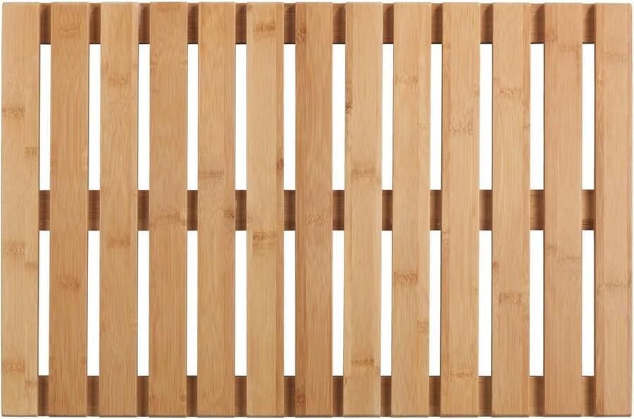 Badkamermeubel en Antislip Badmat Bamboe Milieuvriendelijk 60 x 40 cm