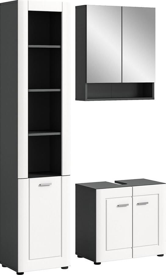 Rootz Living Rootz Badkamermeubelset Houtmateriaal Grijs Elegant design FSC-gecertificeerd 120 cm x 65 cm x 45 cm