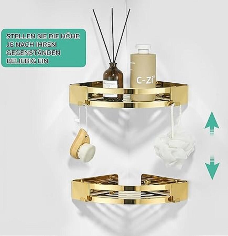 Badkamerrek wandrek badkamer plank douchemand badkamer organizer doucheplank plank voor badkamer 200D x 45W x 290H millimetres 2