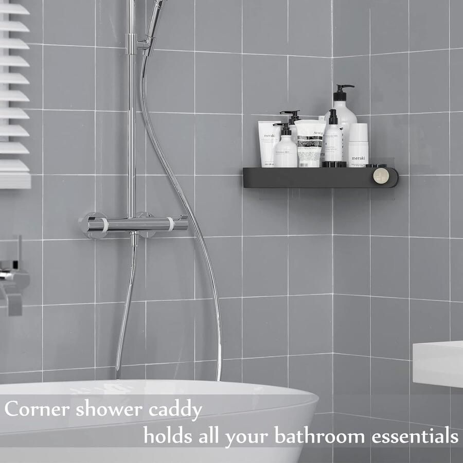 Badkamerrek wandrek badkamer plank douchemand badkamer organizer doucheplank plank voor badkamer 1 pack