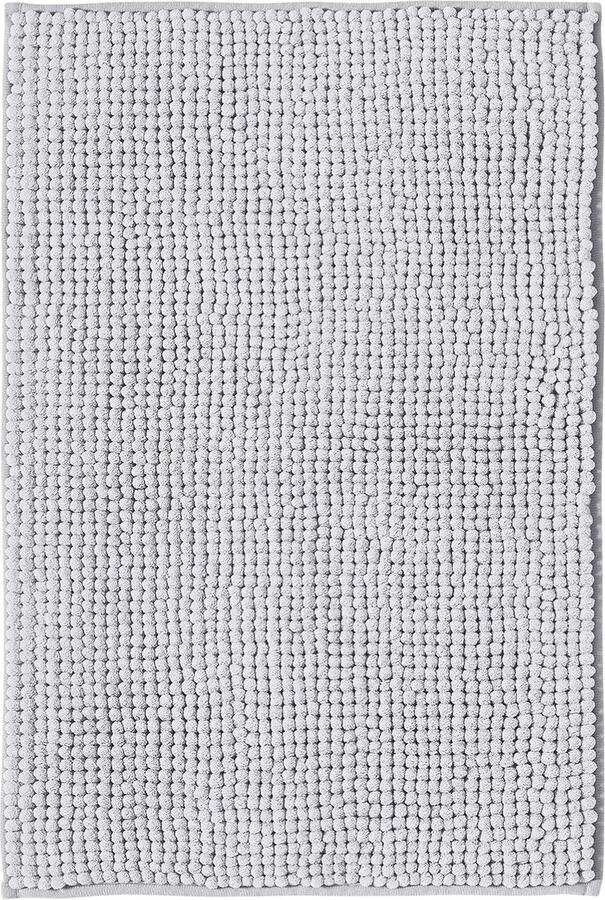 Badmat Anti-Slip av soft Chenille Super absorberend en machinewasbaar Te combineren als badmat set Voor de badkamer douche bad of als WC mat Grijs 50x80 cm