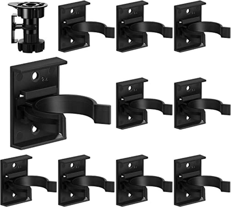 Badpaneelclips 10 sets Keukenplintklemmen en Kickboardklemmen Verstelbaar voor Keukenkasten en Bedpoten Zwart