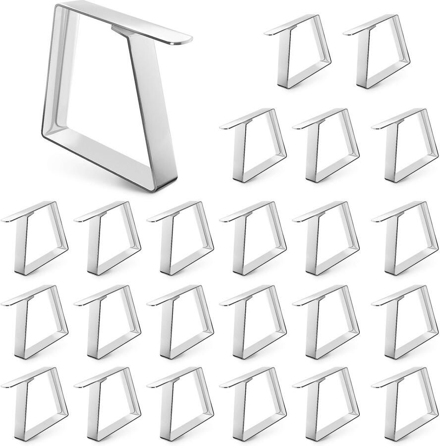 Balinco tafelkleedclips set van 24 van roestvrij staal hoge kwaliteit robuust roestvrij tafelkleedhouders tafelklemmen tafelkleedclips