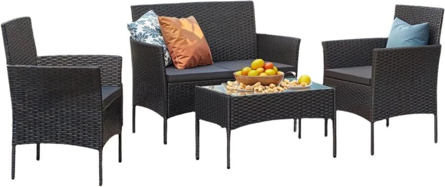 Balkon & Garden Furniture Set Patio set Outdoor Furniture Duurzame PE -Polyrattan 54.5x56.5x81.5cm stoel 54.5x99x81.5cm Sofa 41x71x39cm Tabel