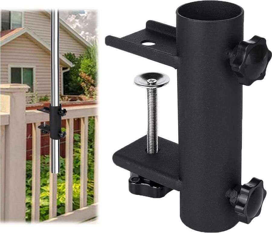 Balkon Paraplu Houder Klem Heavy Duty Tuin Hek Universeel Parasol Stand Klembereik 15-63 mm Diameter 23-38 mm umbrella holder