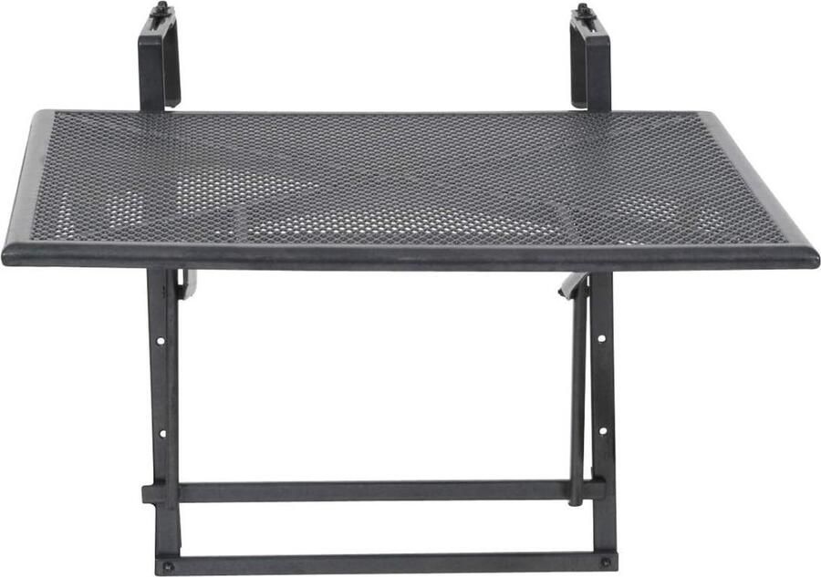 Balkontafel Hangend – Inklapbaar Balkonbar Hangtafel Voor Aan Het Balkon – Hang tafel Balkon Vouwtafel Wandtafel – Balkontafels Opklapbaar Bijzettafel Buiten Tafeltje Klaptafel 56 x 60 x 40 cm Grijs