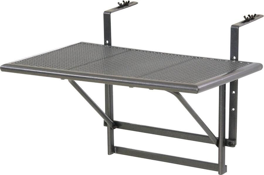 Balkontafel Toulouse Antraciet-grijs Ruimtebesparende tafel voor op het balkon bijzettafel buiten