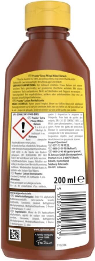 Balsem Was voor Meubels Bijenwas Vloeistof voor Houtoppervlakken 200 ml