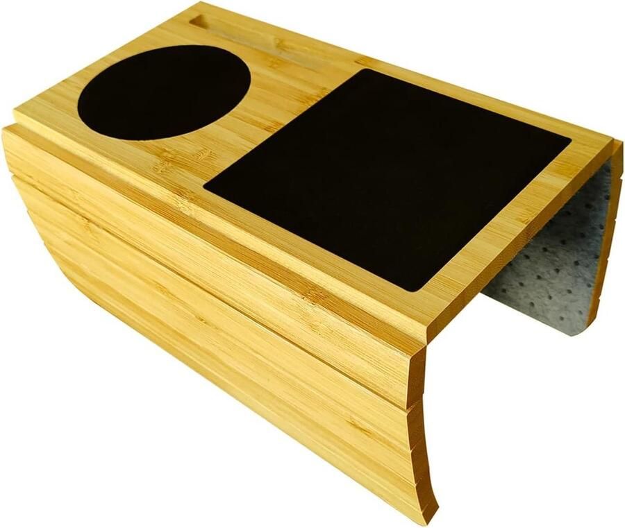 Bamboe bankovertrek armleuning antislip flexibel natuurlijke kleur