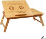 Laptoptafel Bedtafel Banktafel Laptoptafel verstelbaar Laptoptafeltje Bamboe hout Laptopstandaard Ontbijttafel Ontbijt op bed - Thumbnail 2