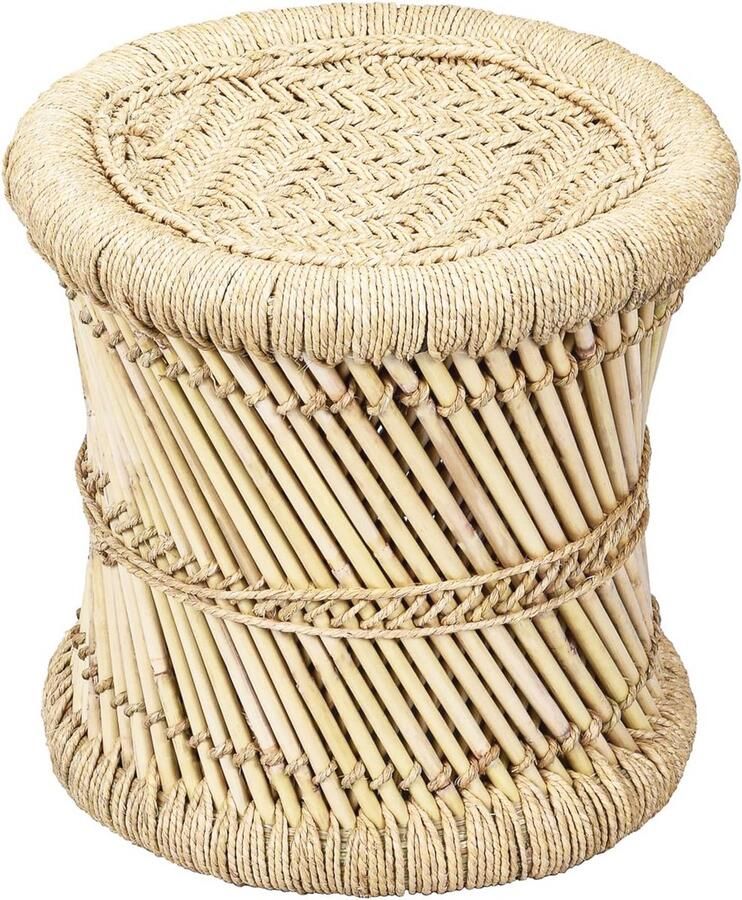 Bamboe Bijzettafel Ø 36 cm Ideaal Voor Tuin Terras en Balkon