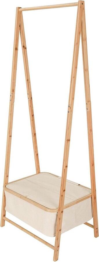 Bamboe Kledingrek 159 x 60 x 45 cm Beige voor Jassen en Accessoires