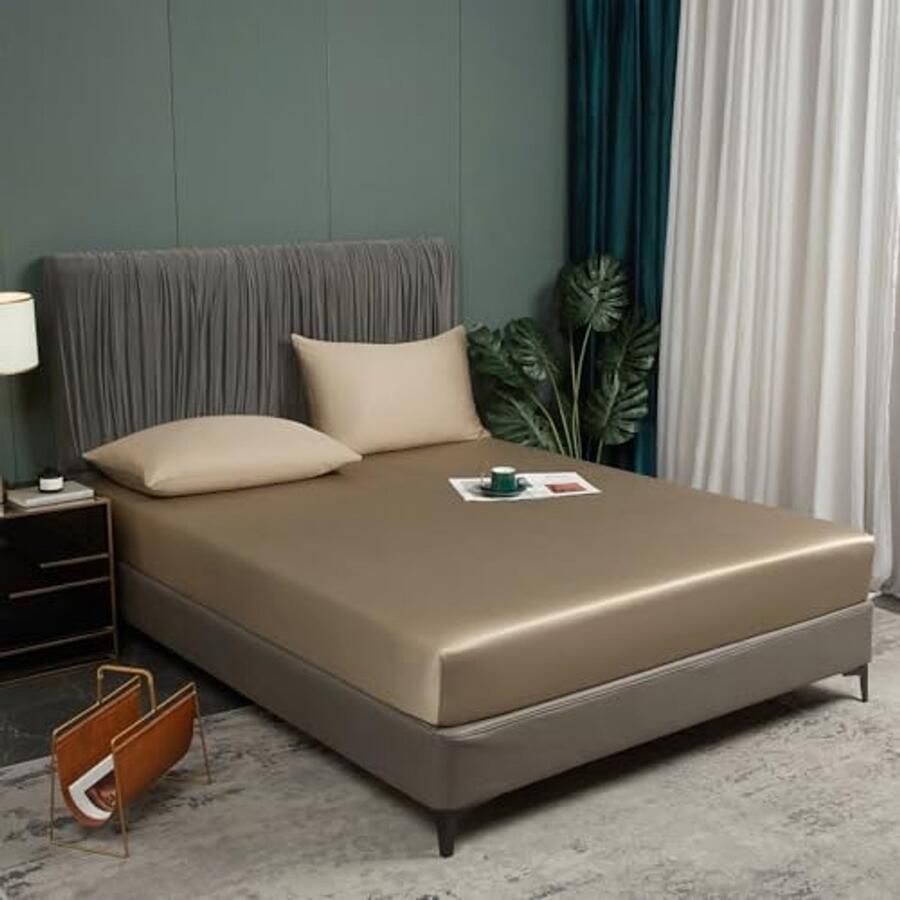 Bamboe Koelende Hoeslaken 160 x 200 cm – Ademend en Geschikt voor Hoge Matras (25-30 cm)