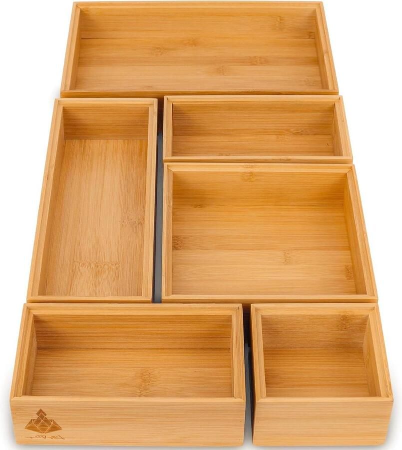 Bamboe lade opbergsysteem 6-delig extra opbergruimte