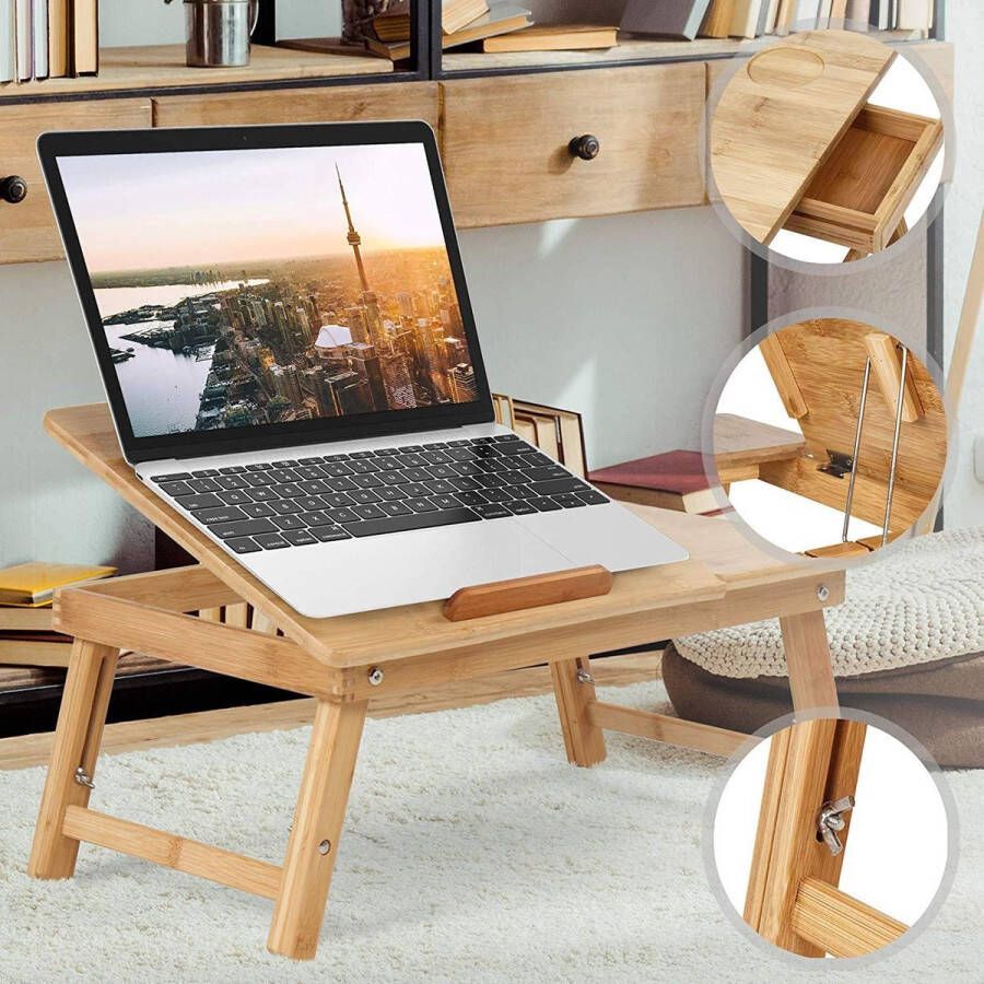 Bamboe laptoptafel bedtafel