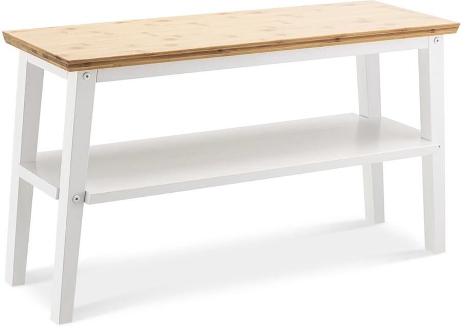 Bamboe schoenenrek Modern design Multifunctioneel 1 stuk Wit